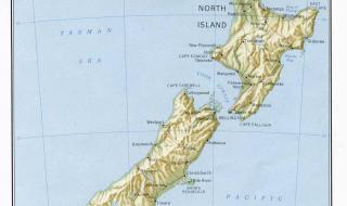 世界地图新西兰